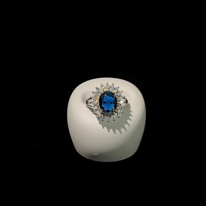 Sapphire Halo Plated Ring