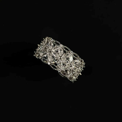 Crystal Daisy Flower Ring