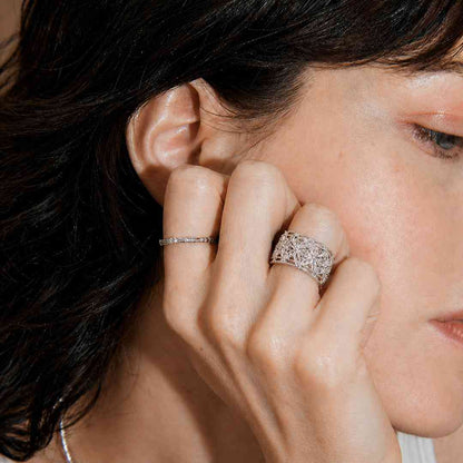 Crystal Daisy Flower Ring